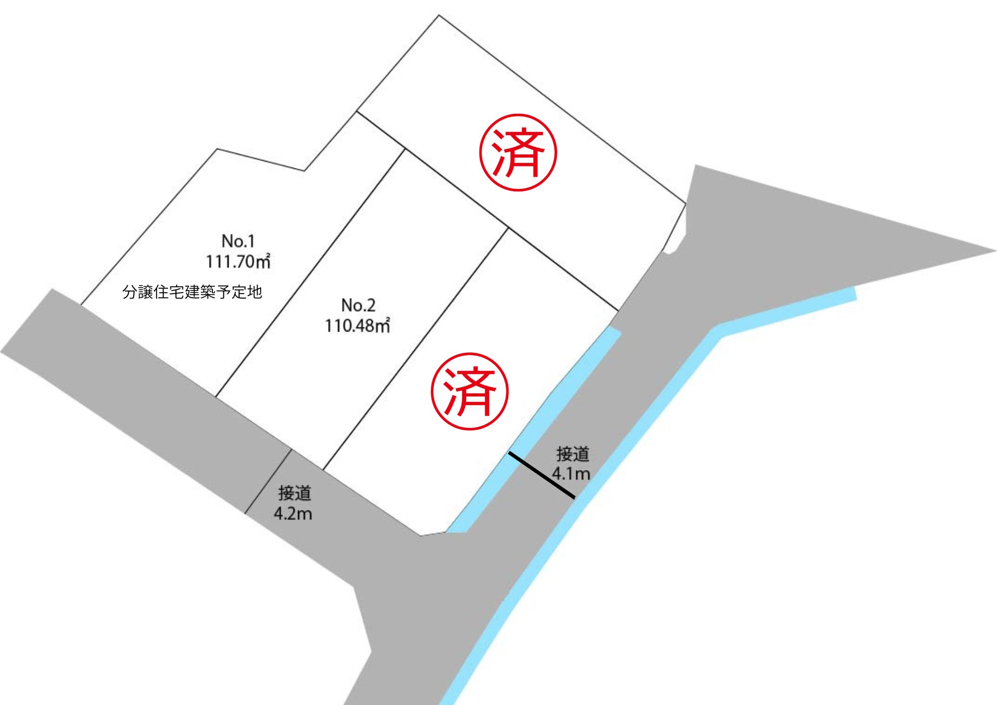 写真:宮内字東岡迫 建築条件付き土地